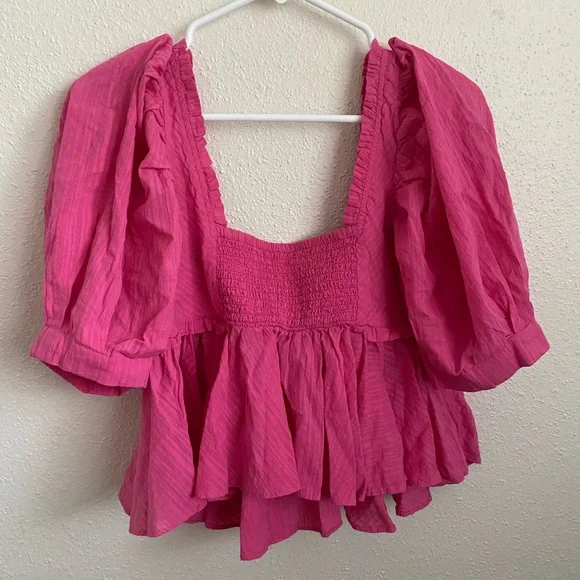 Free People pink leave it to me aurora top - Picture 4 of 5